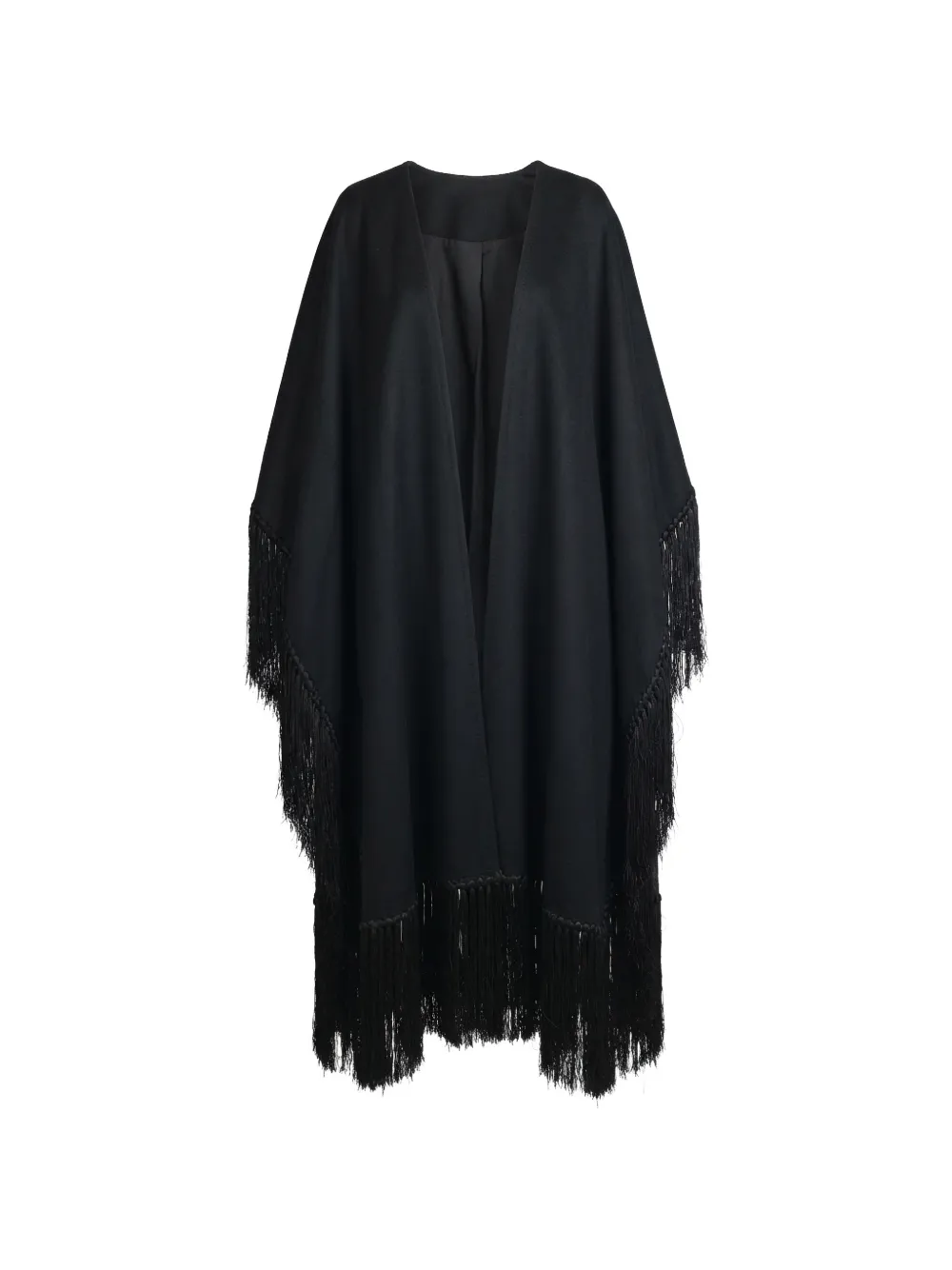 Valentino Garavani fringe poncho - Schwarz