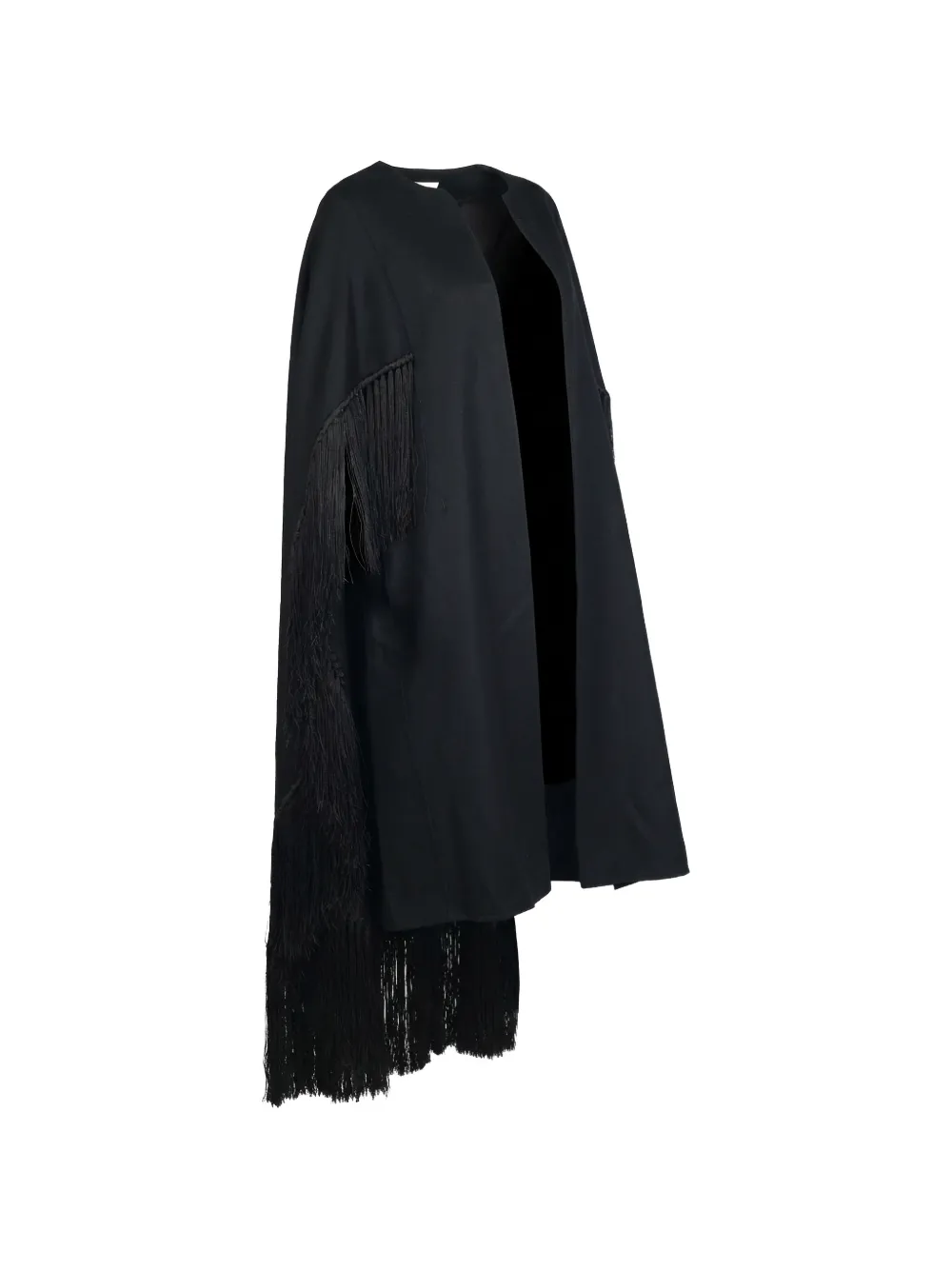 Valentino Garavani Poncho met franje Zwart