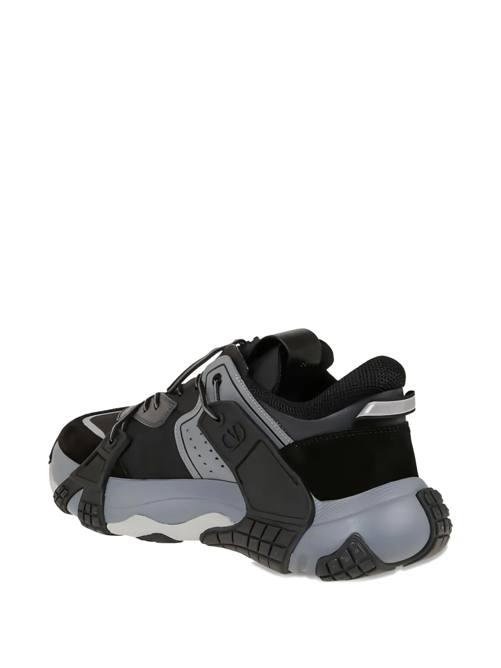 Valentino Lace-up Sneakers In Gray