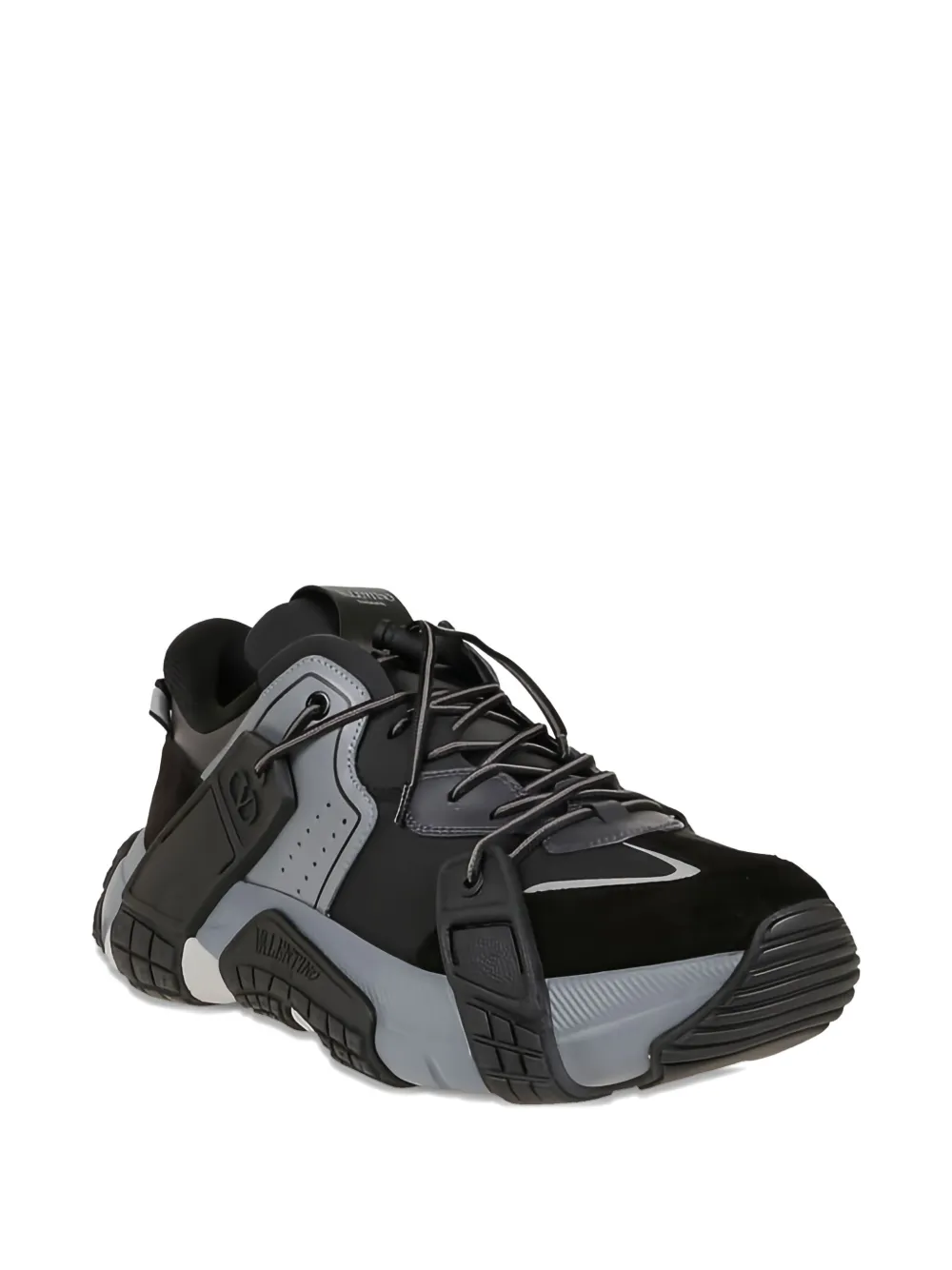 Valentino Lace-up Sneakers In Gray