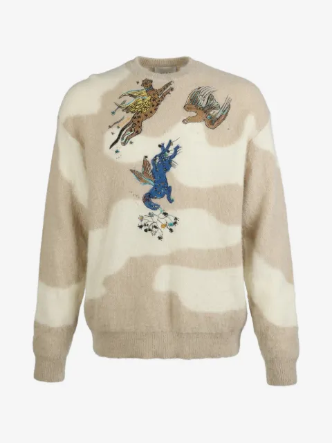 Valentino Garavani long-sleeve patterned crew-neck jumper