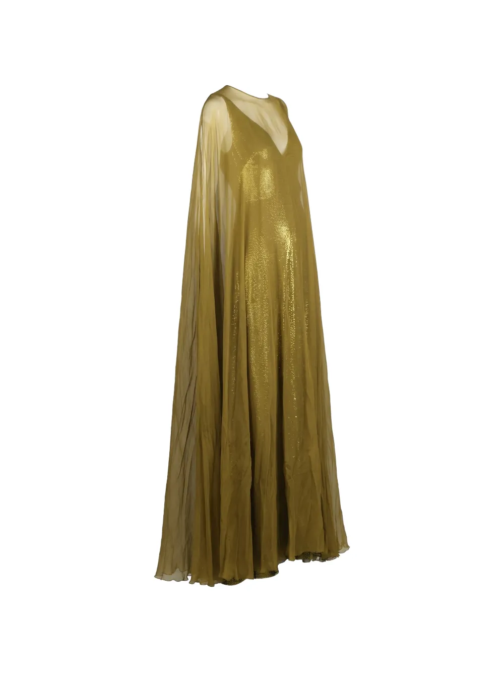 Valentino Garavani sequin-embellished silk-chiffon maxi gown Goud