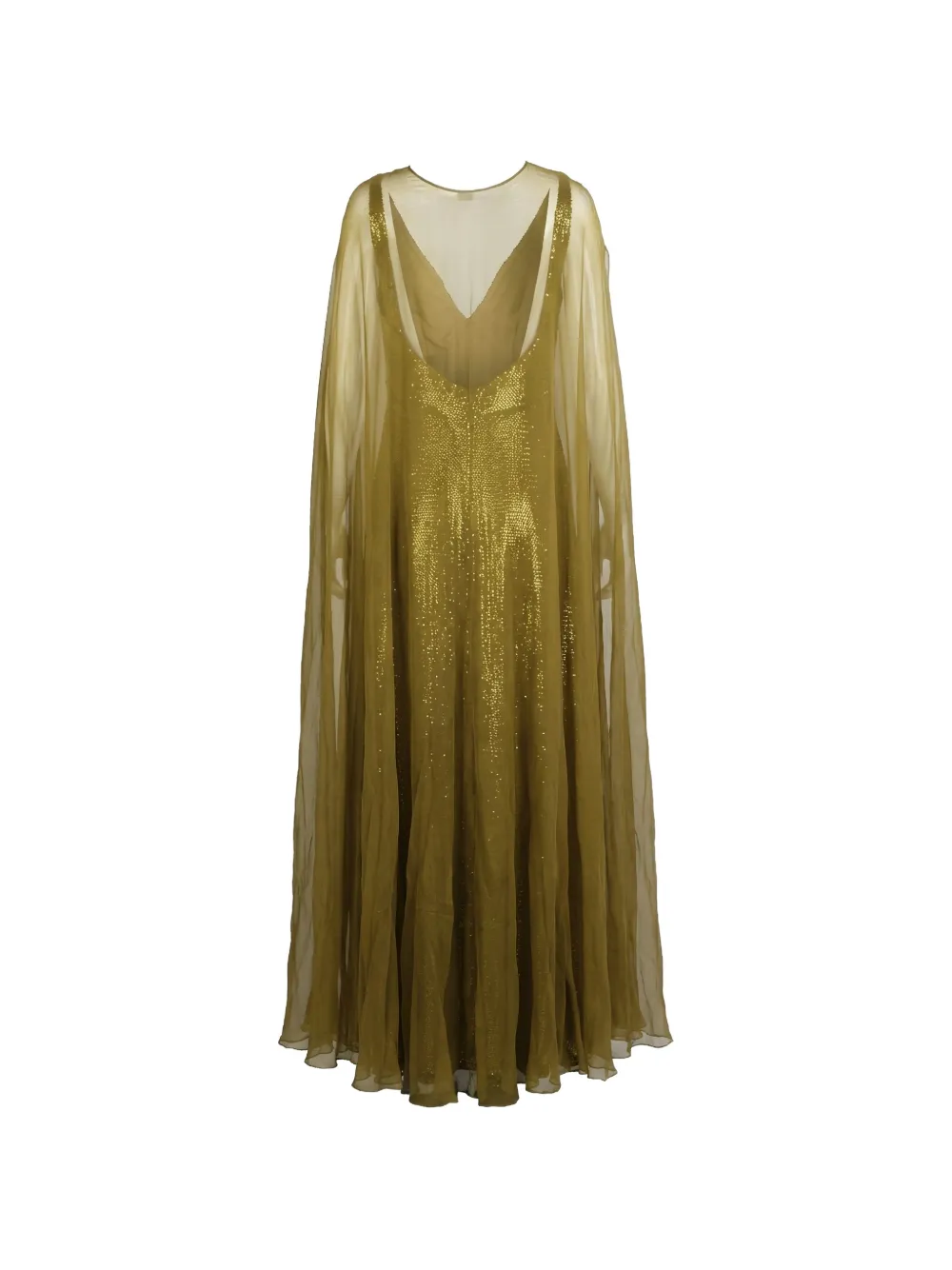 Valentino Garavani sequin-embellished silk-chiffon maxi gown Goud