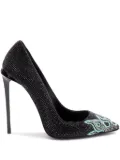Philipp Plein 120mm flame-embellished pumps - Black