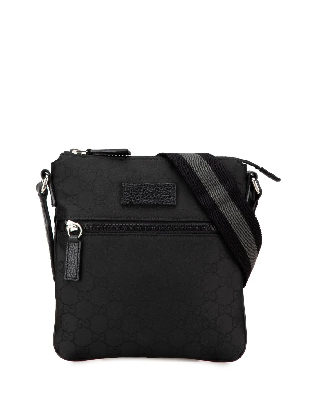 Gucci Pre-Owned Borsa a tracolla GG in nylon con decorazione Web 2000-2015 - Nero