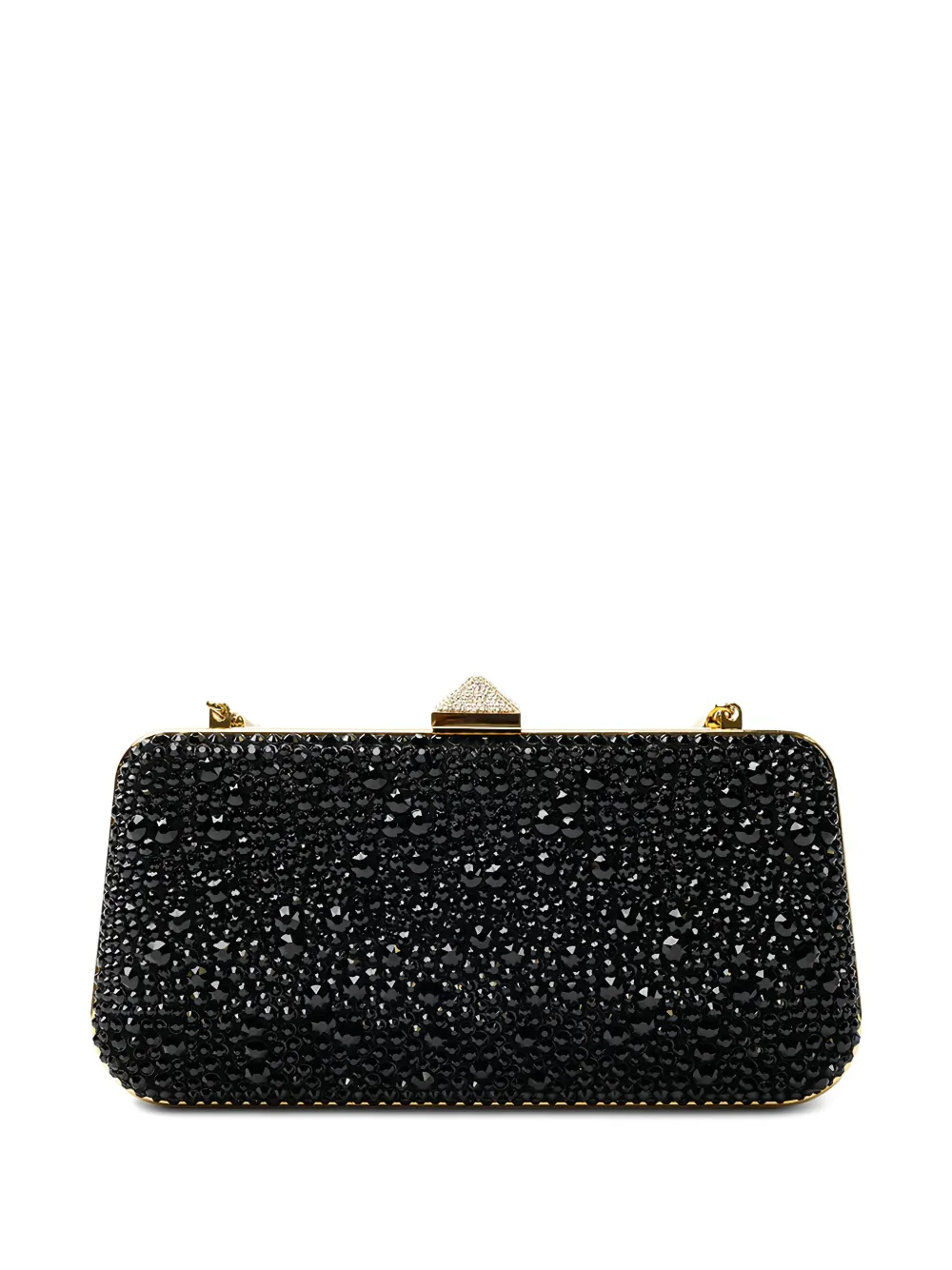 Valentino Garavani glass-embellished clutch bag - Zwart