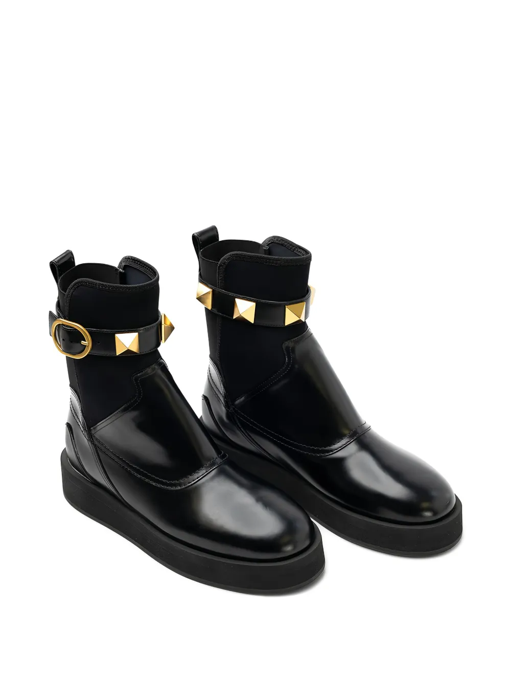Valentino Garavani studded-embellishment boots Zwart