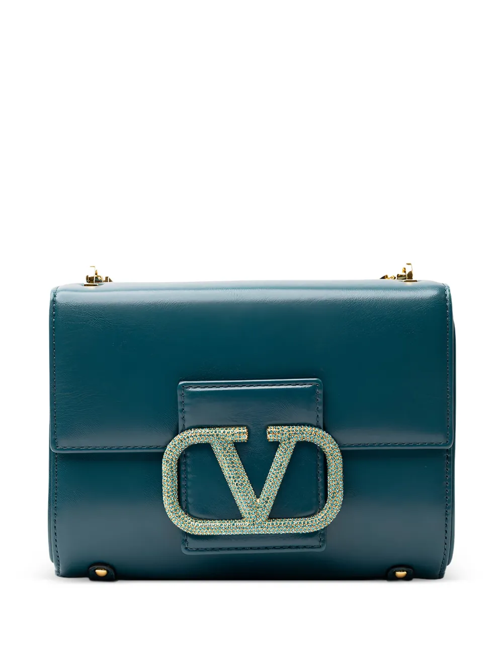 Valentino Garavani leather shoulder bag - ブルー