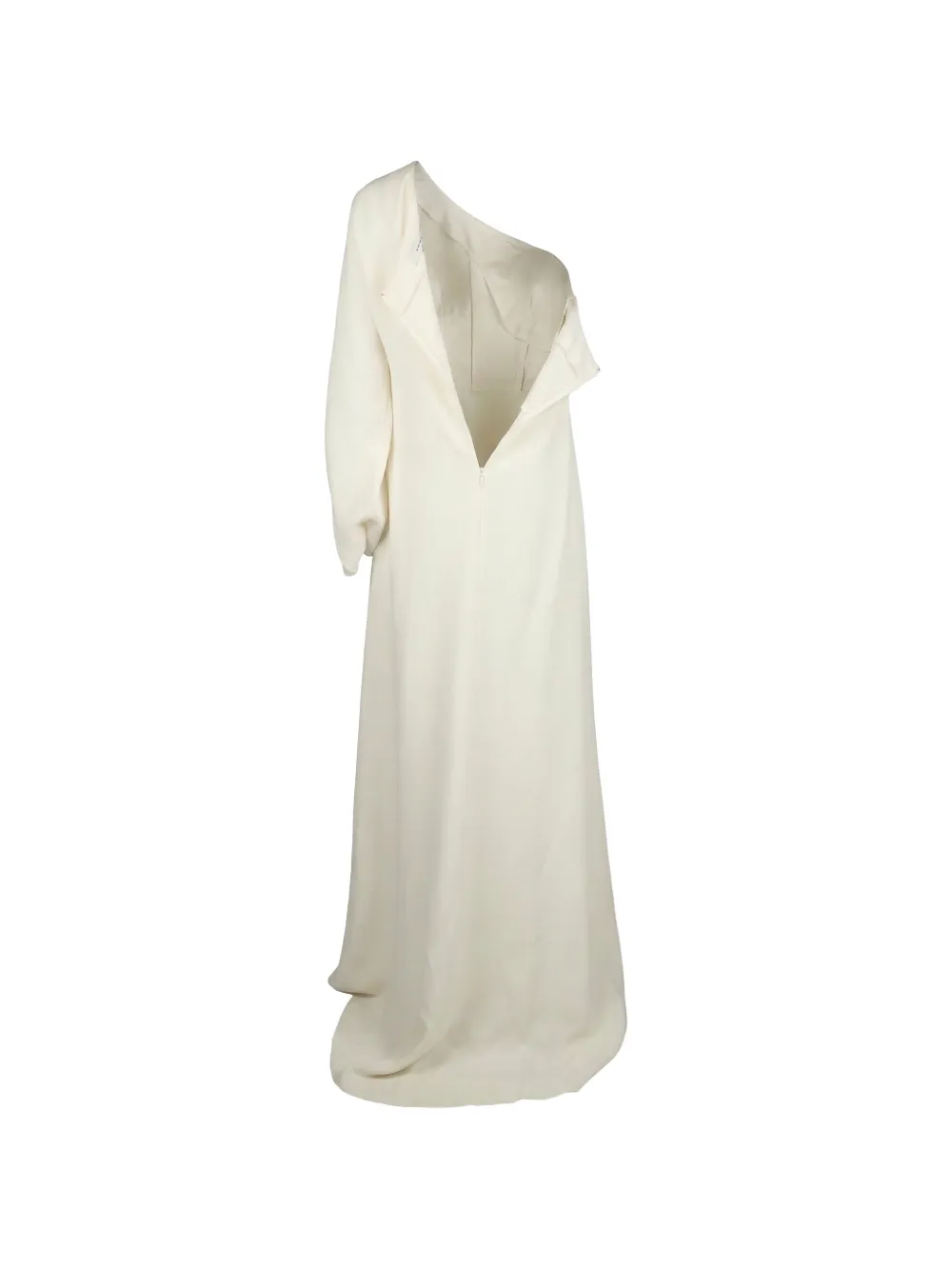 Valentino Garavani asymmetric-sleeve maxi dress Wit