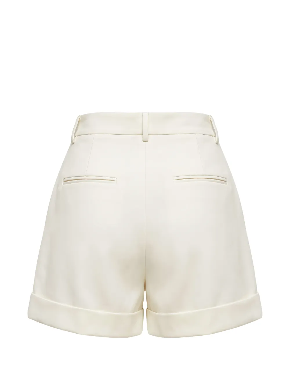 Valentino Garavani Shorts met plooien en omgeslagen pijpen Beige
