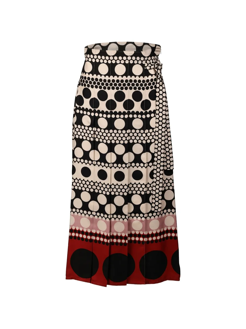 Valentino Garavani polka-dot pleated midi skirt - Toni neutri