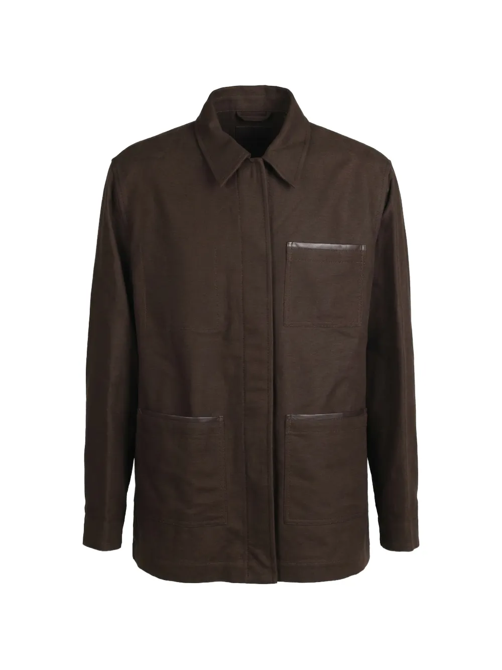 Valentino Garavani contrasting-trim jacket - Braun