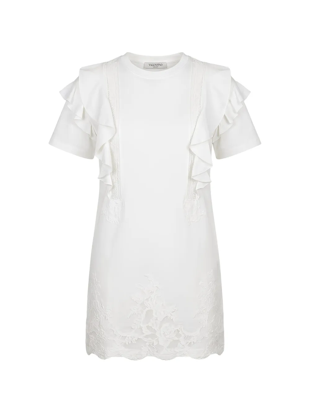 Valentino Garavani robe courte à manches courtes - Blanc Valentino Garavani robe courte à manches courtes - Blanc