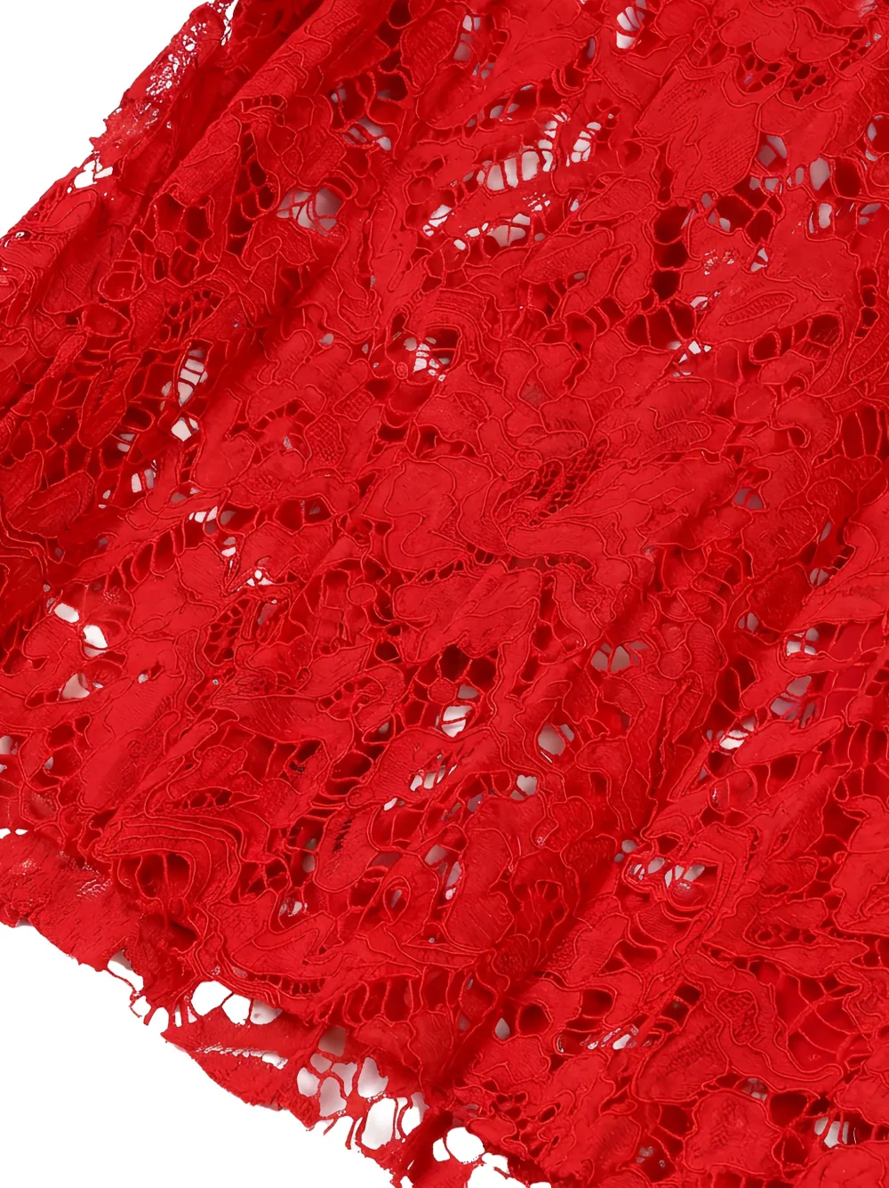 Valentino Garavani Midi-plooirok met bloemenkant Rood