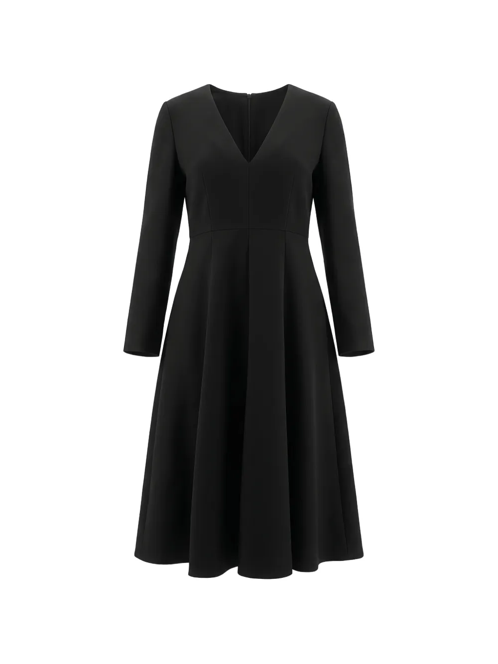 Valentino Garavani V-neck long-sleeve dress - Nero