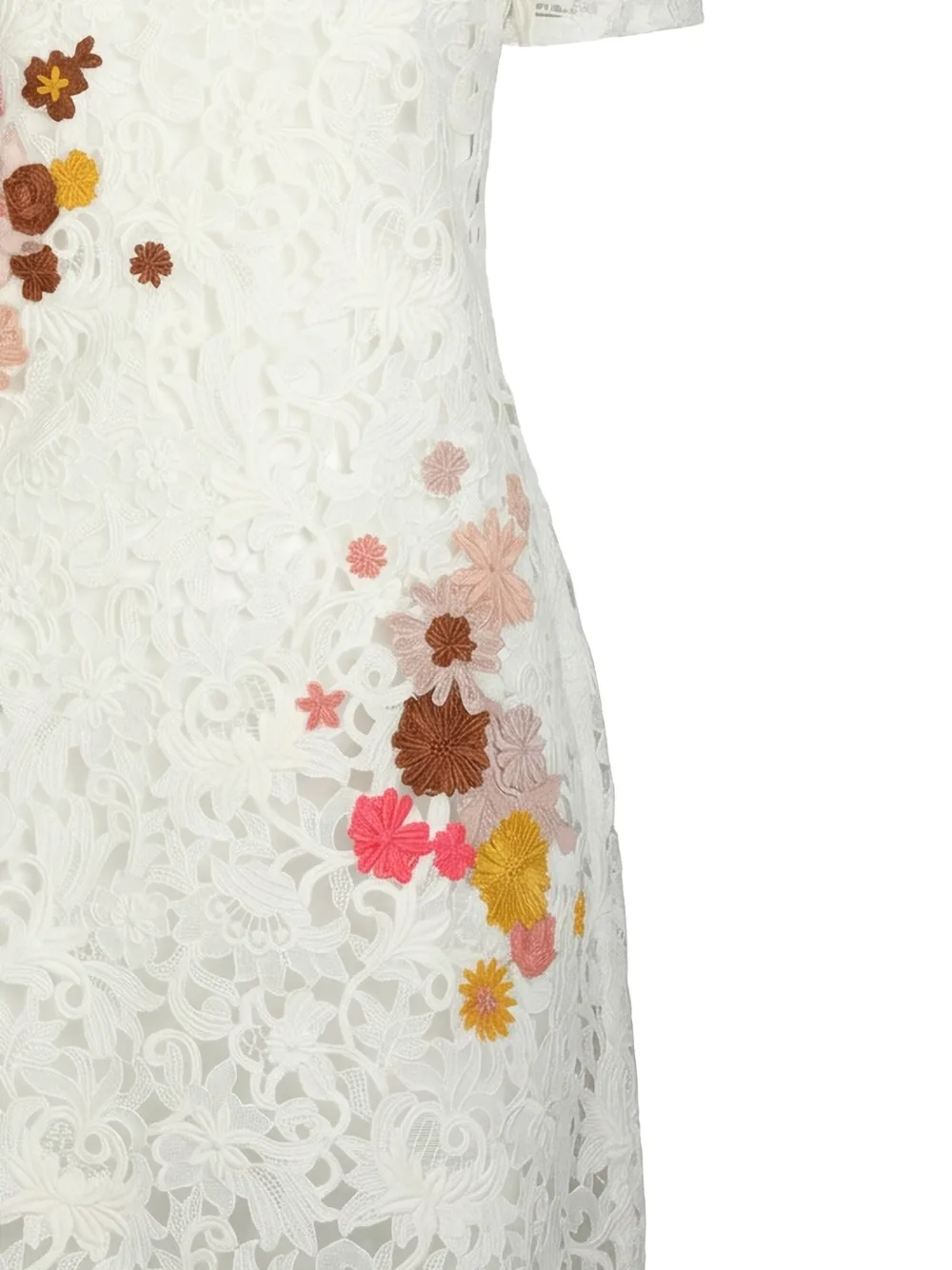 Valentino Garavani Mini-jurk met bloemenkant Wit