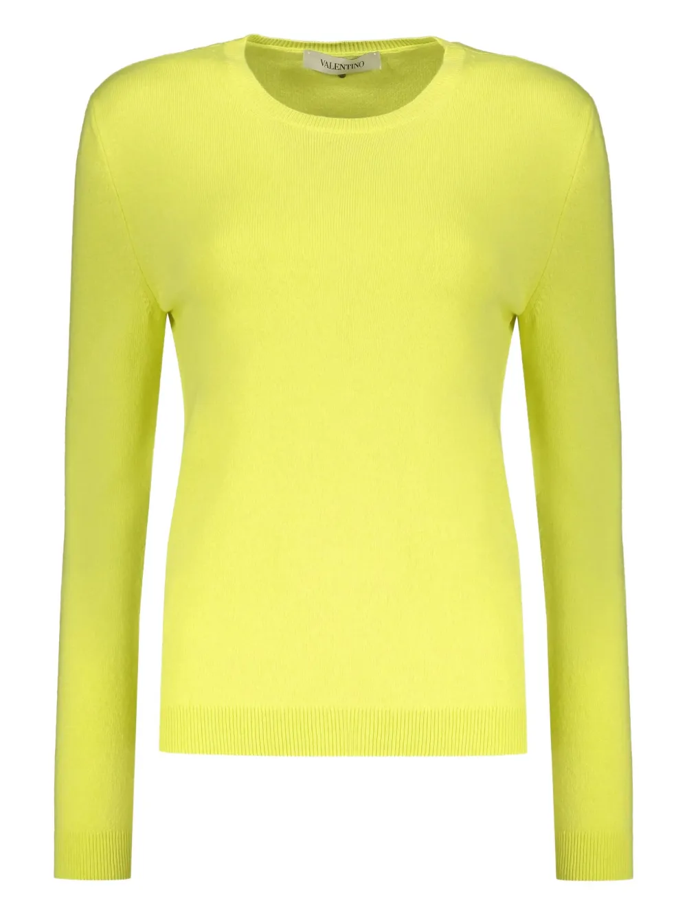 Valentino Crew-neck Sweater In Yellow