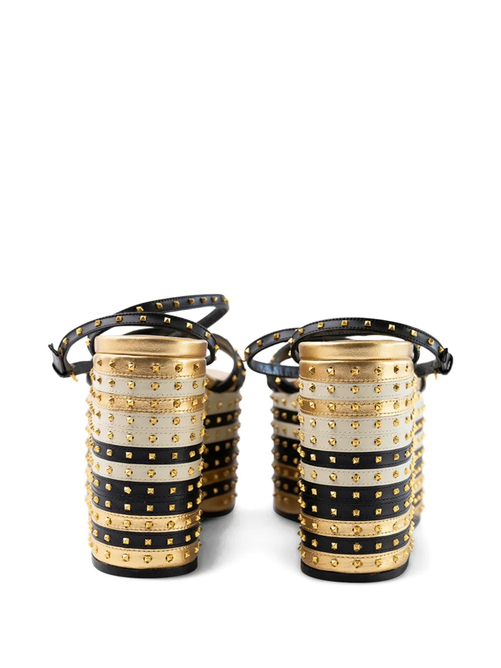 Valentino Garavani studded sandals Zwart