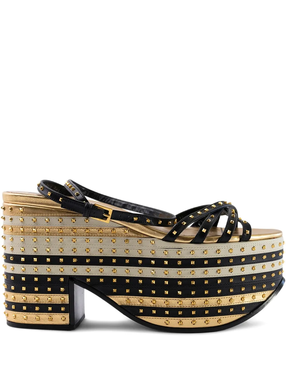 Valentino Garavani studded sandals Zwart