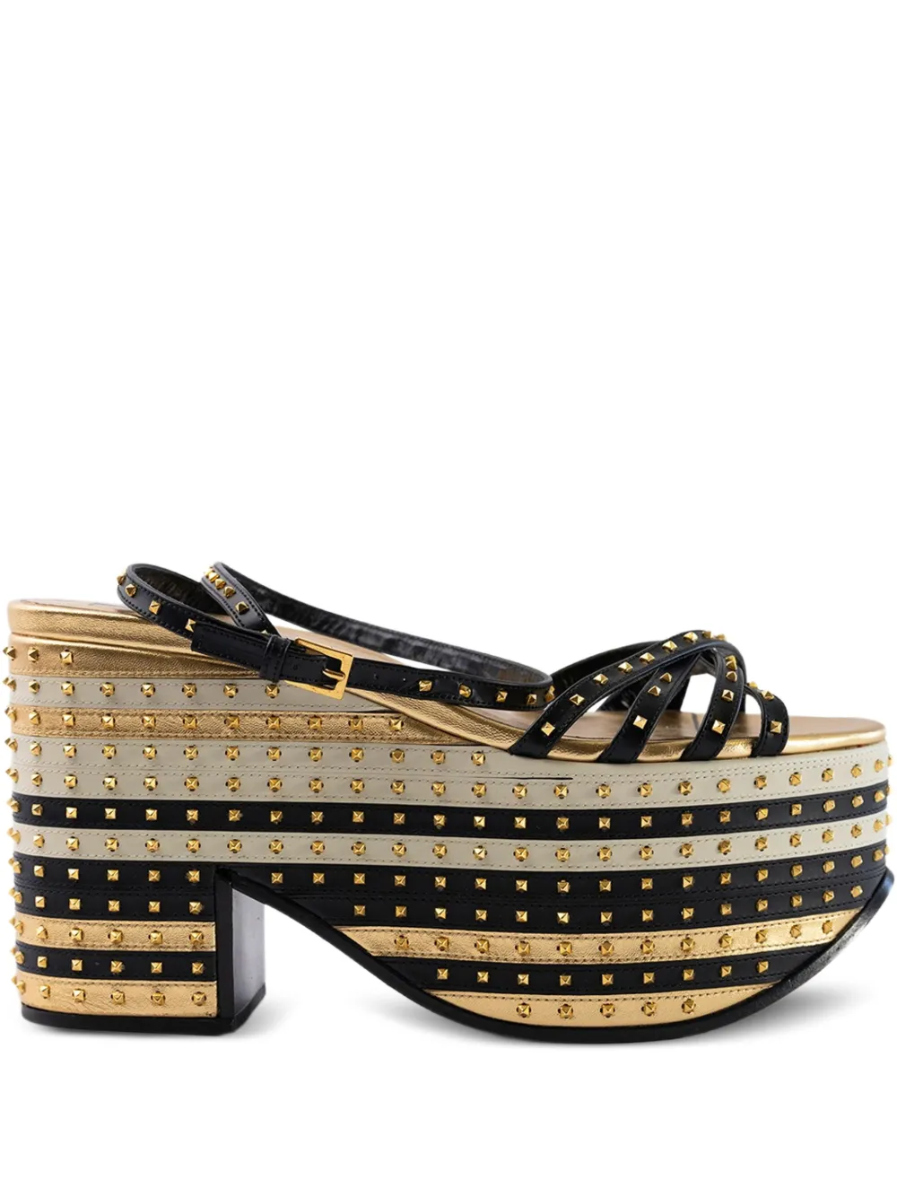 Valentino Garavani Sandalen met studs Zwart