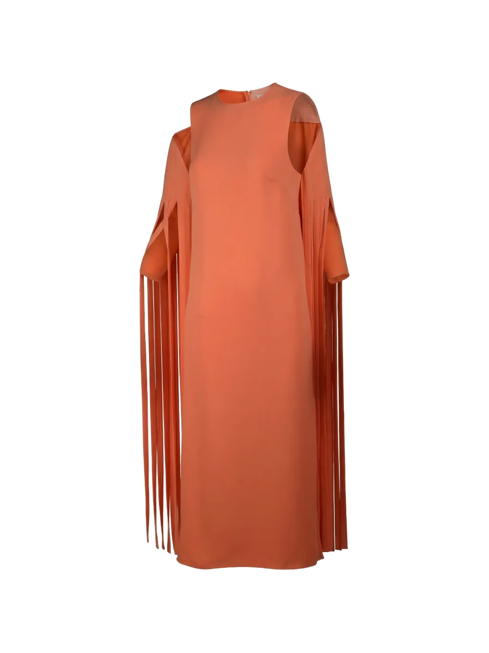 Valentino Garavani fringed cold-shoulder maxi dress - Arancione
