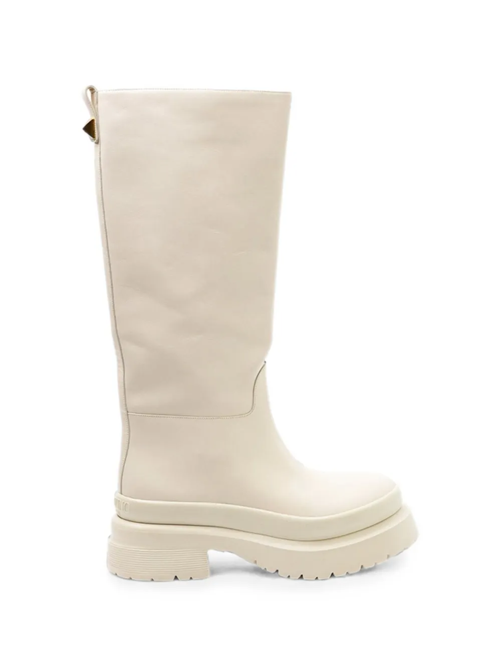 Valentino Garavani One Stud platform boots Beige