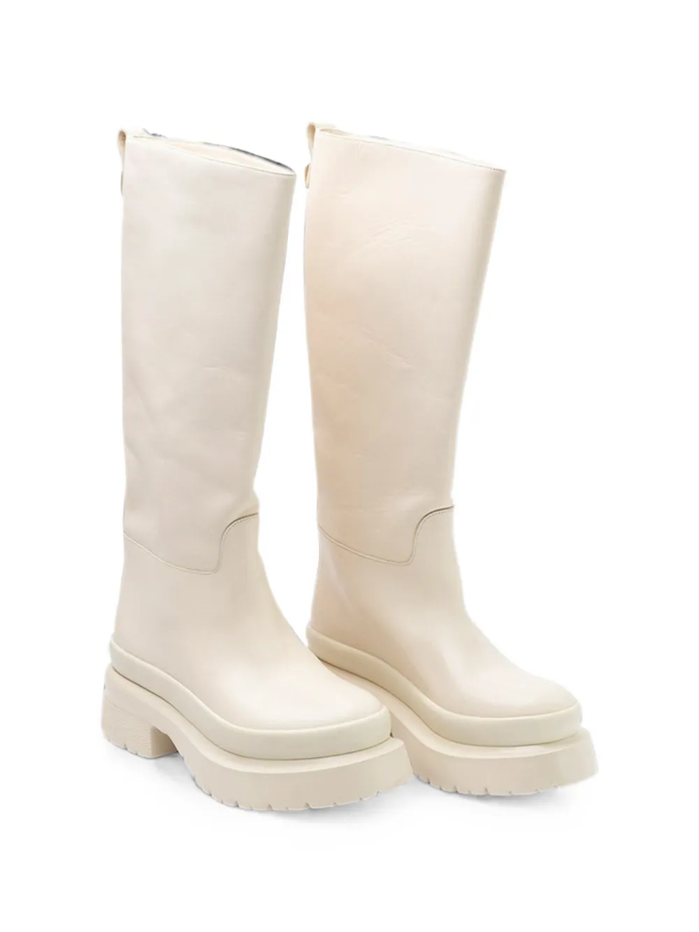 Valentino Garavani One Stud platform boots Beige