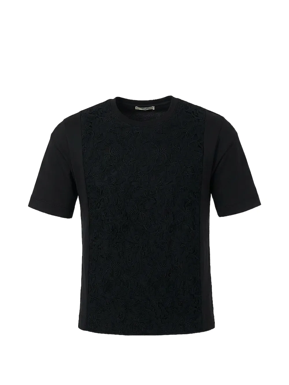 Valentino Garavani lace-panel T-shirt - Nero