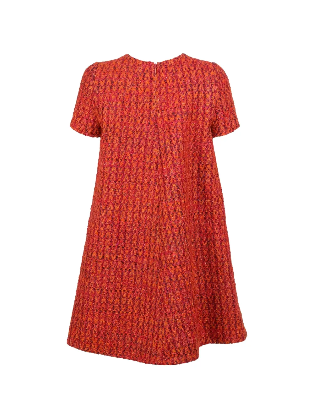 Valentino Garavani Mini-jurk met korte mouwen en textuur Oranje