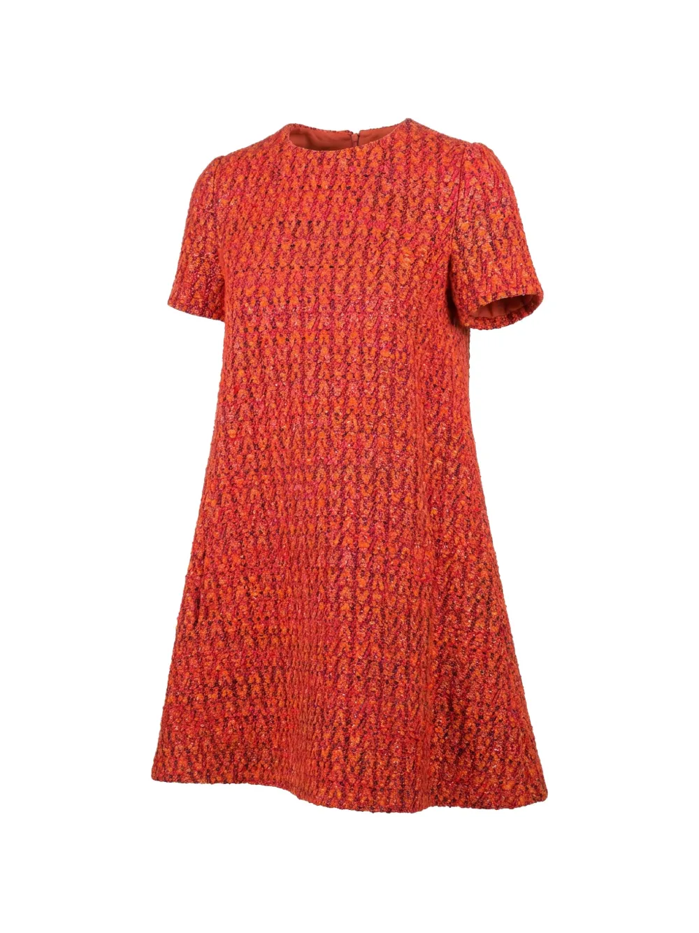 Valentino Garavani Mini-jurk met korte mouwen en textuur Oranje