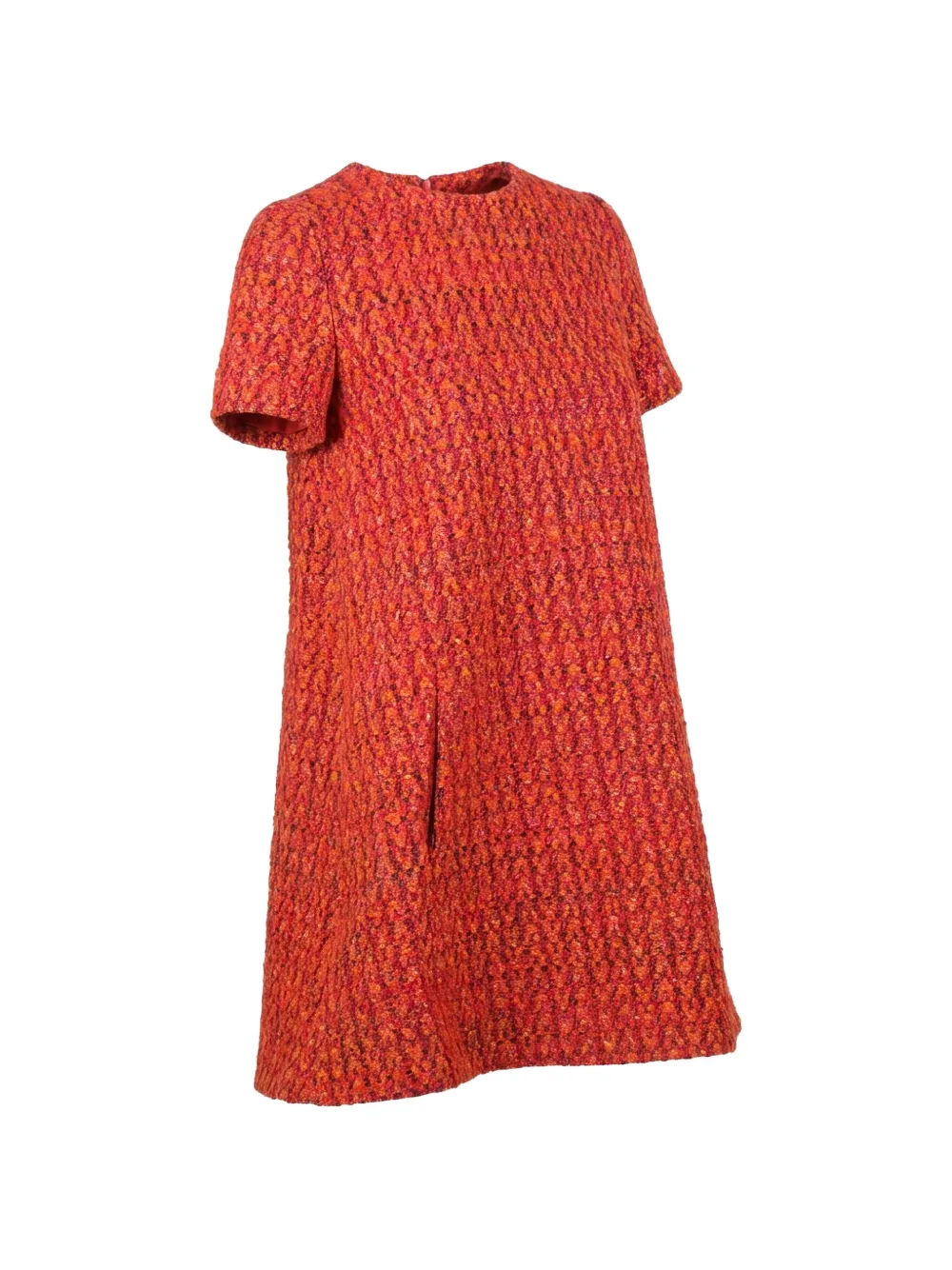 Valentino Garavani Mini-jurk met korte mouwen en textuur Oranje