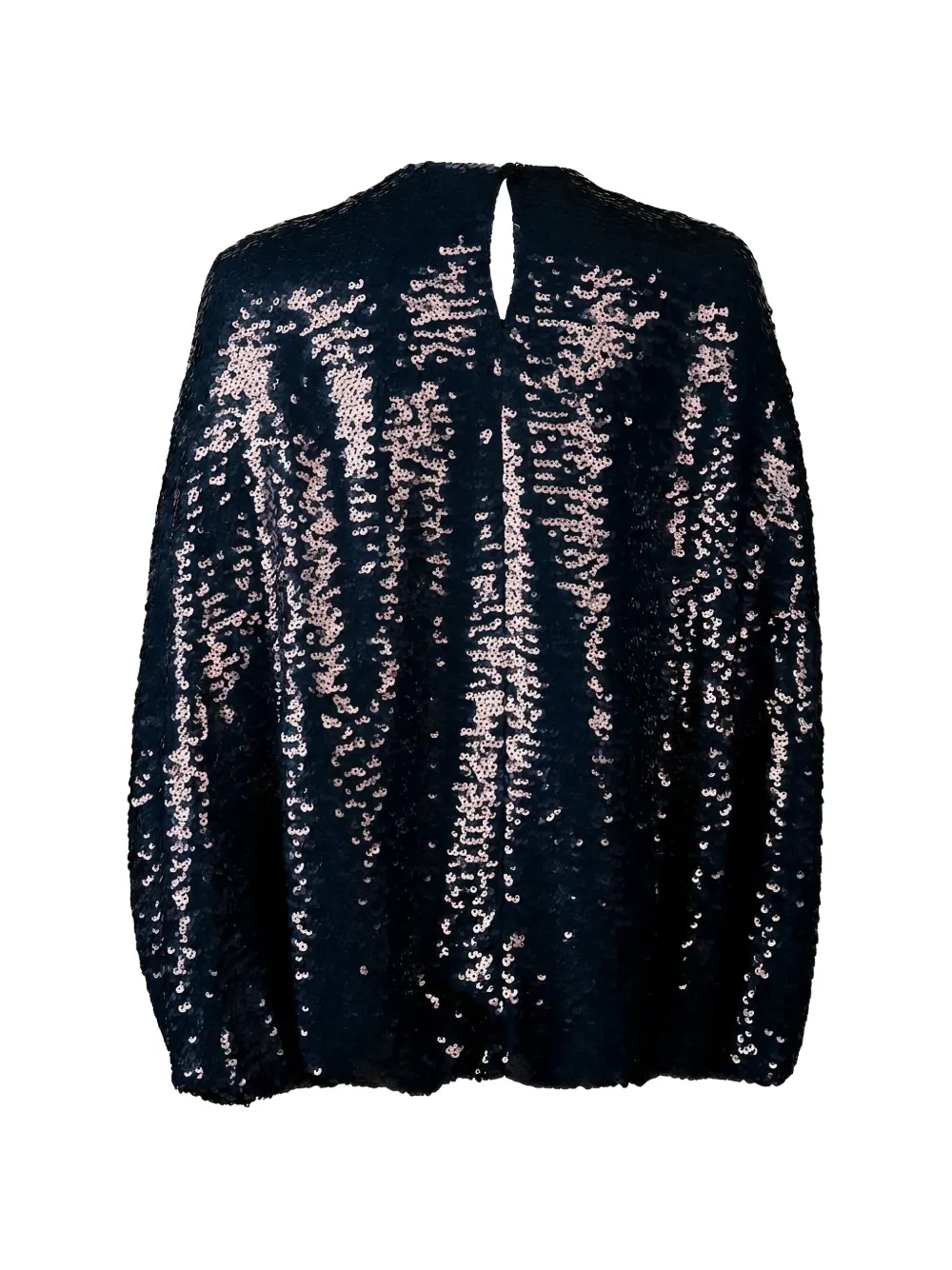 Valentino Garavani Top met cape en pailletten Blauw