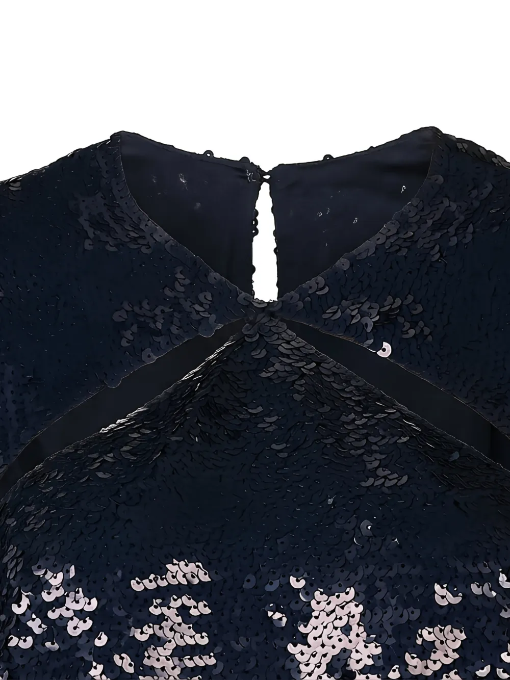 Valentino Garavani Top met cape en pailletten Blauw