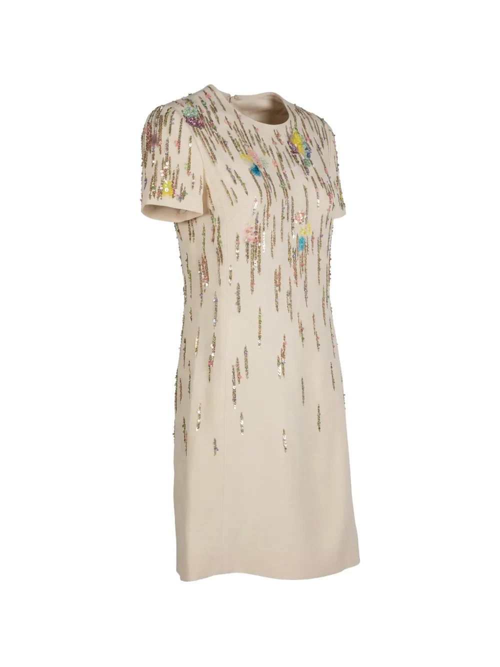 Valentino Garavani Mini-jurk verfraaid met pailletten Beige