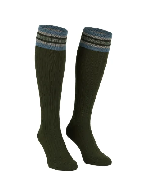 Valentino Garavani ribbed striped-trim socks