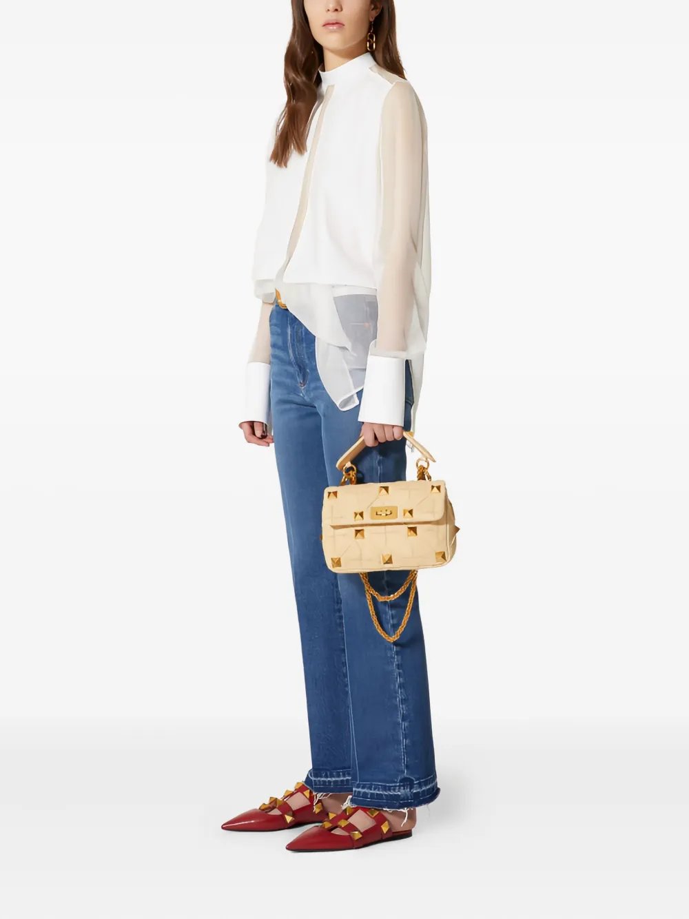 Valentino Garavani Blouse met vlakken - Wit