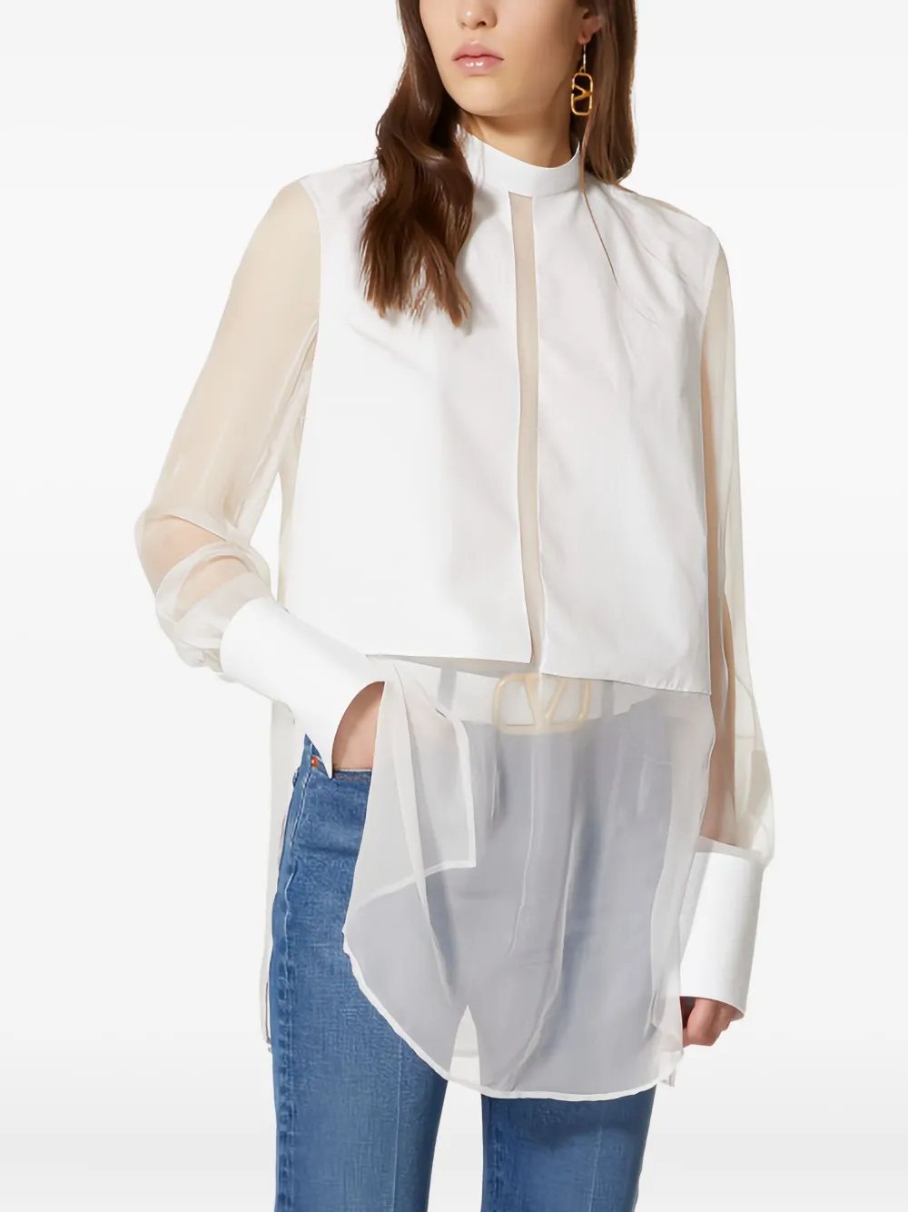 Valentino Garavani Blouse met vlakken Wit