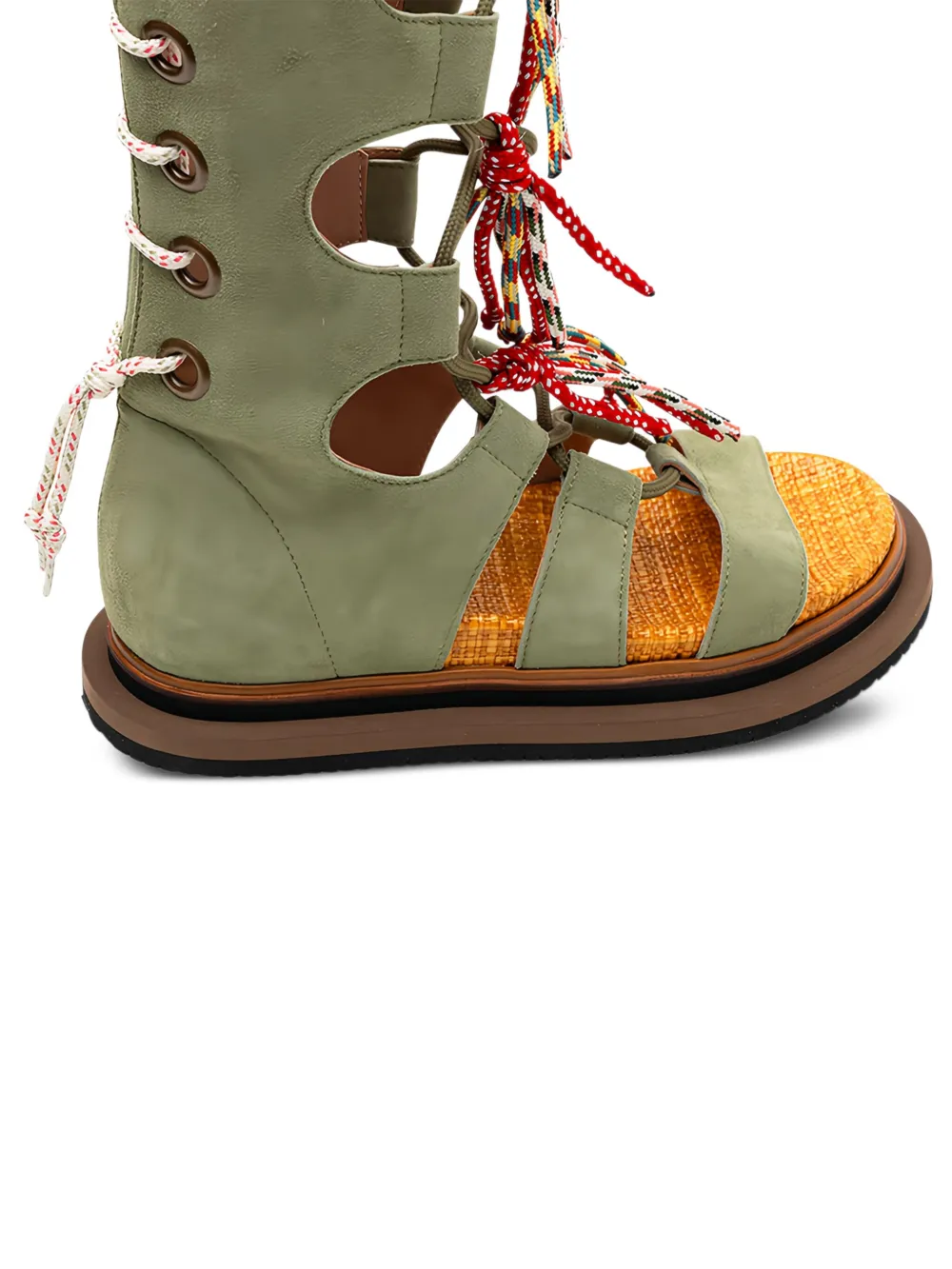 Hogan lace-up tassel sandals Groen