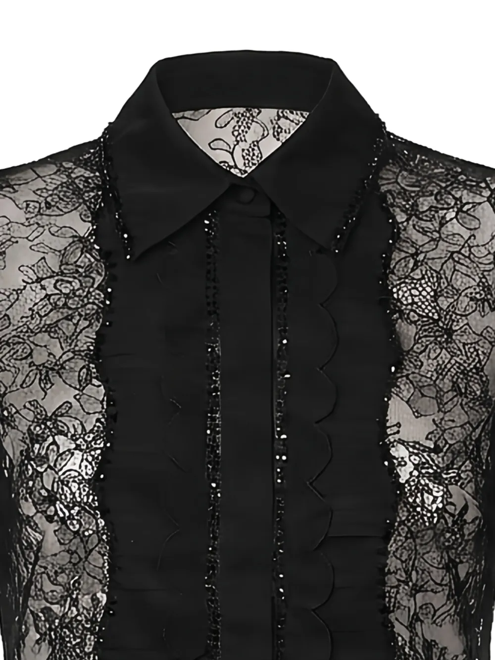 Valentino Garavani Blouse verfraaid met pailletten Zwart