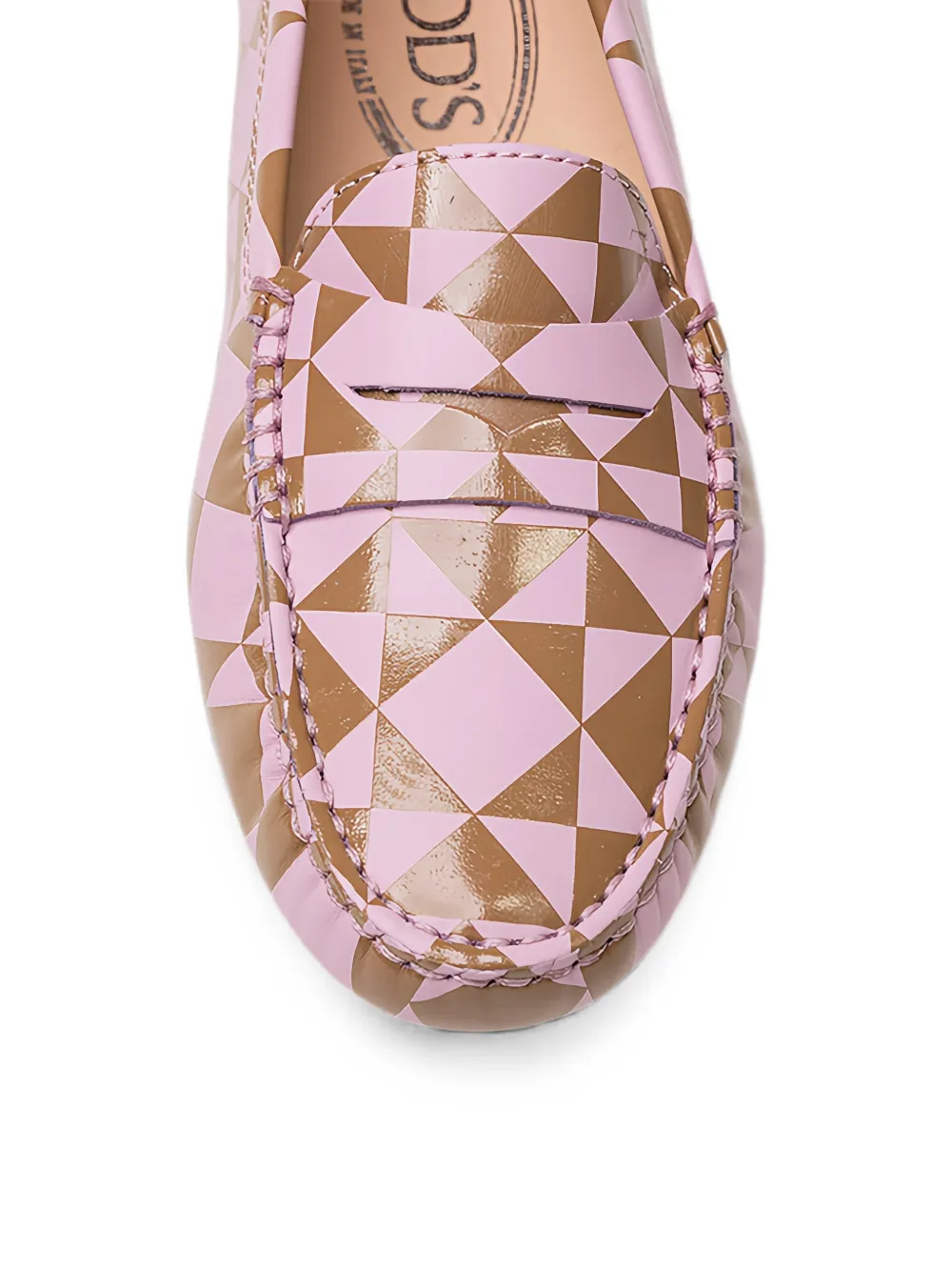 Tod's Gommino geometric-print loafers Roze