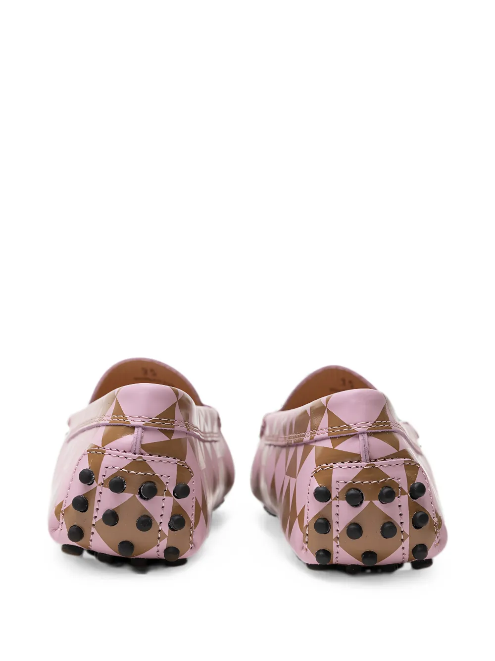Tod's Gommino geometric-print loafers Roze