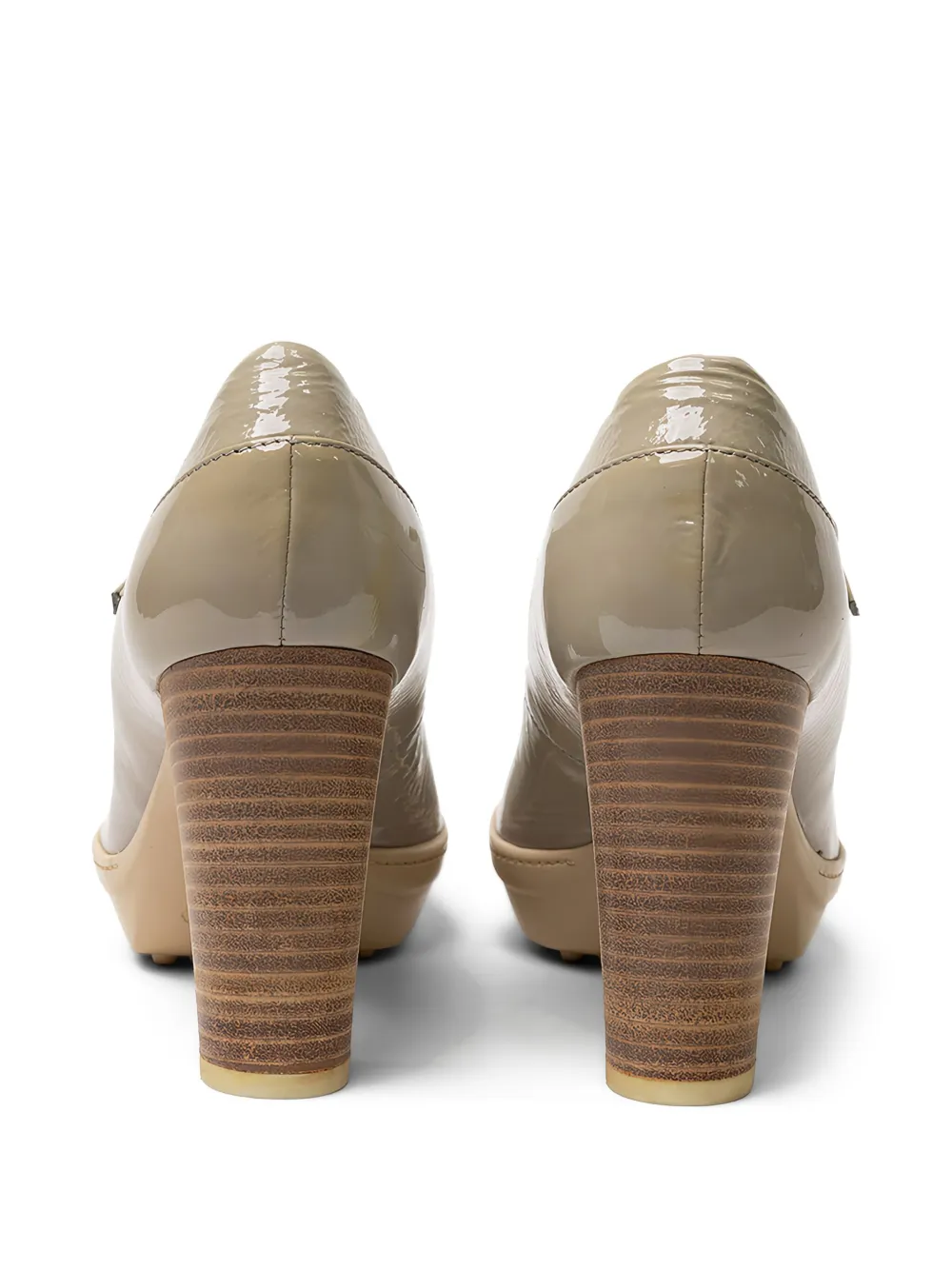 Tod's block-heel buckle-strap heeled pumps Neutrals
