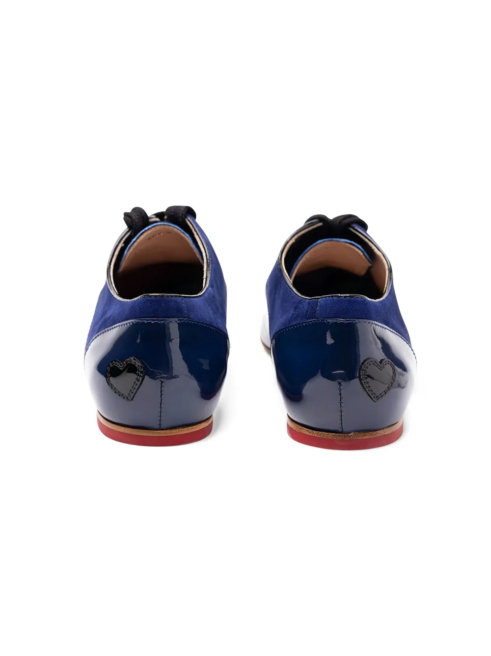 Hogan patent heart detail Oxford shoes Blue
