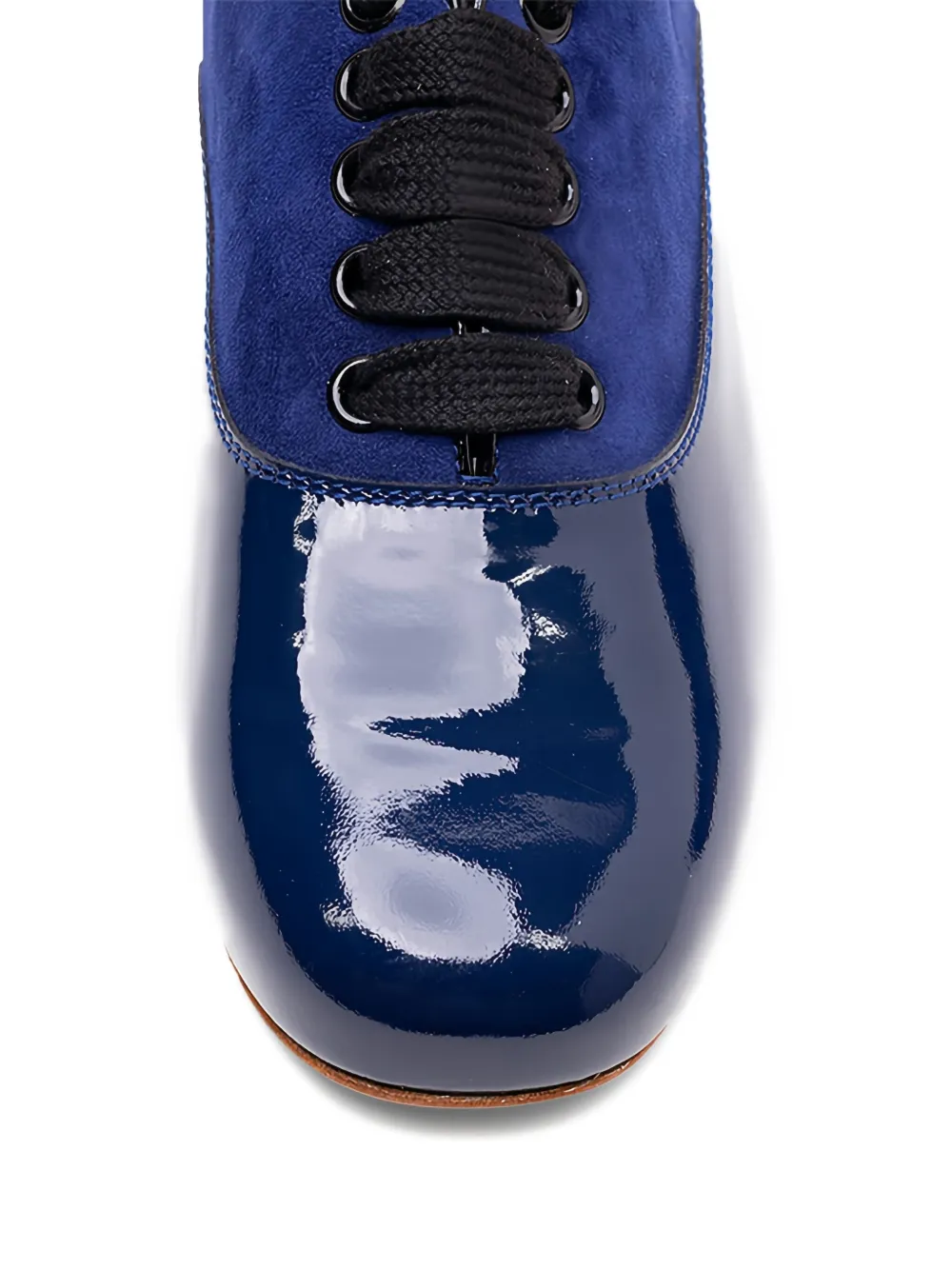 Hogan patent heart detail Oxford shoes Blue
