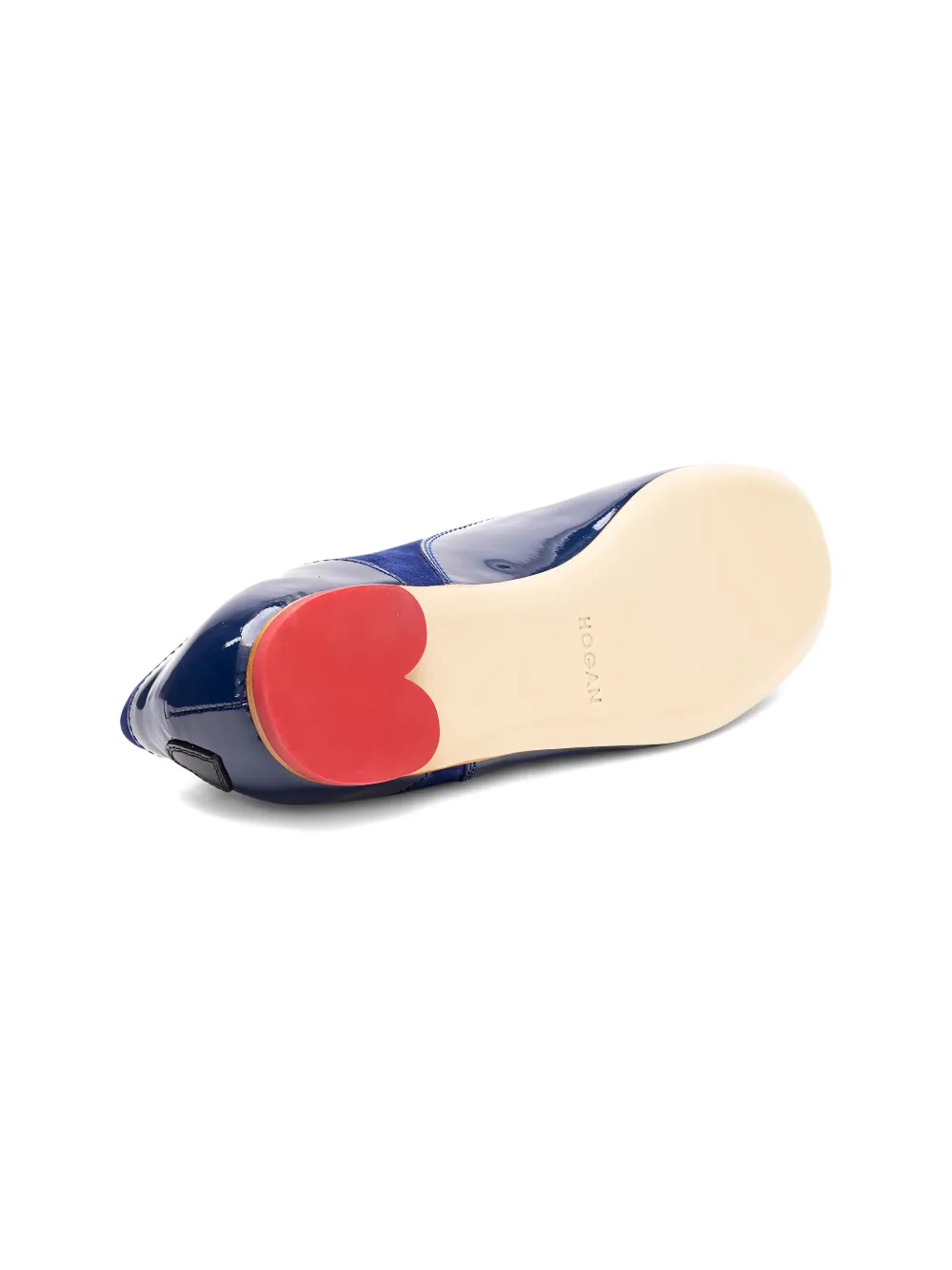 Hogan patent heart detail Oxford shoes Blue