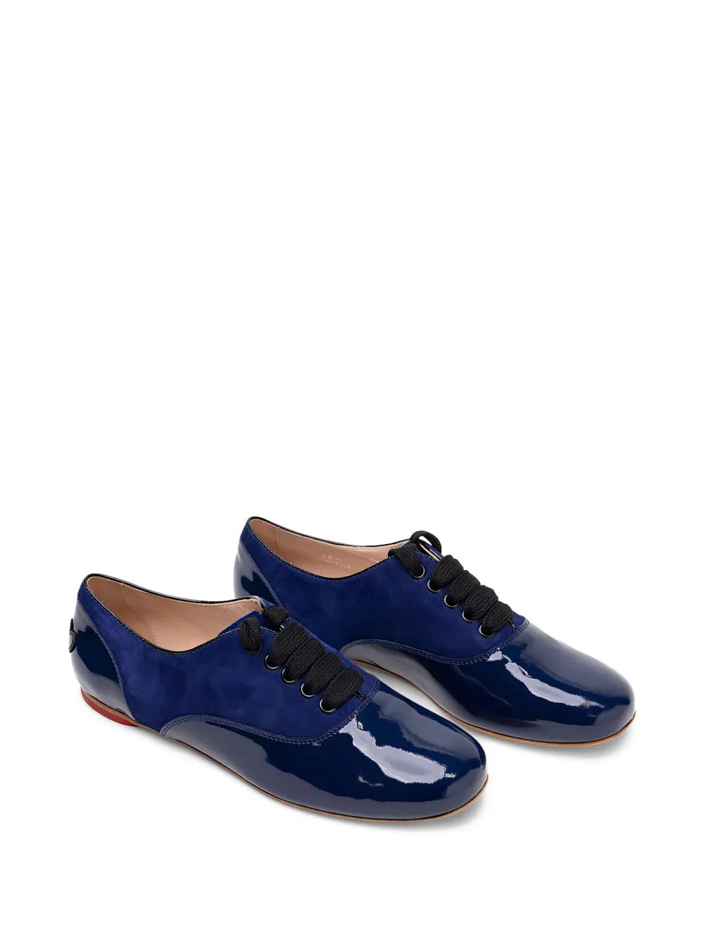 Hogan patent heart detail Oxford shoes Blue