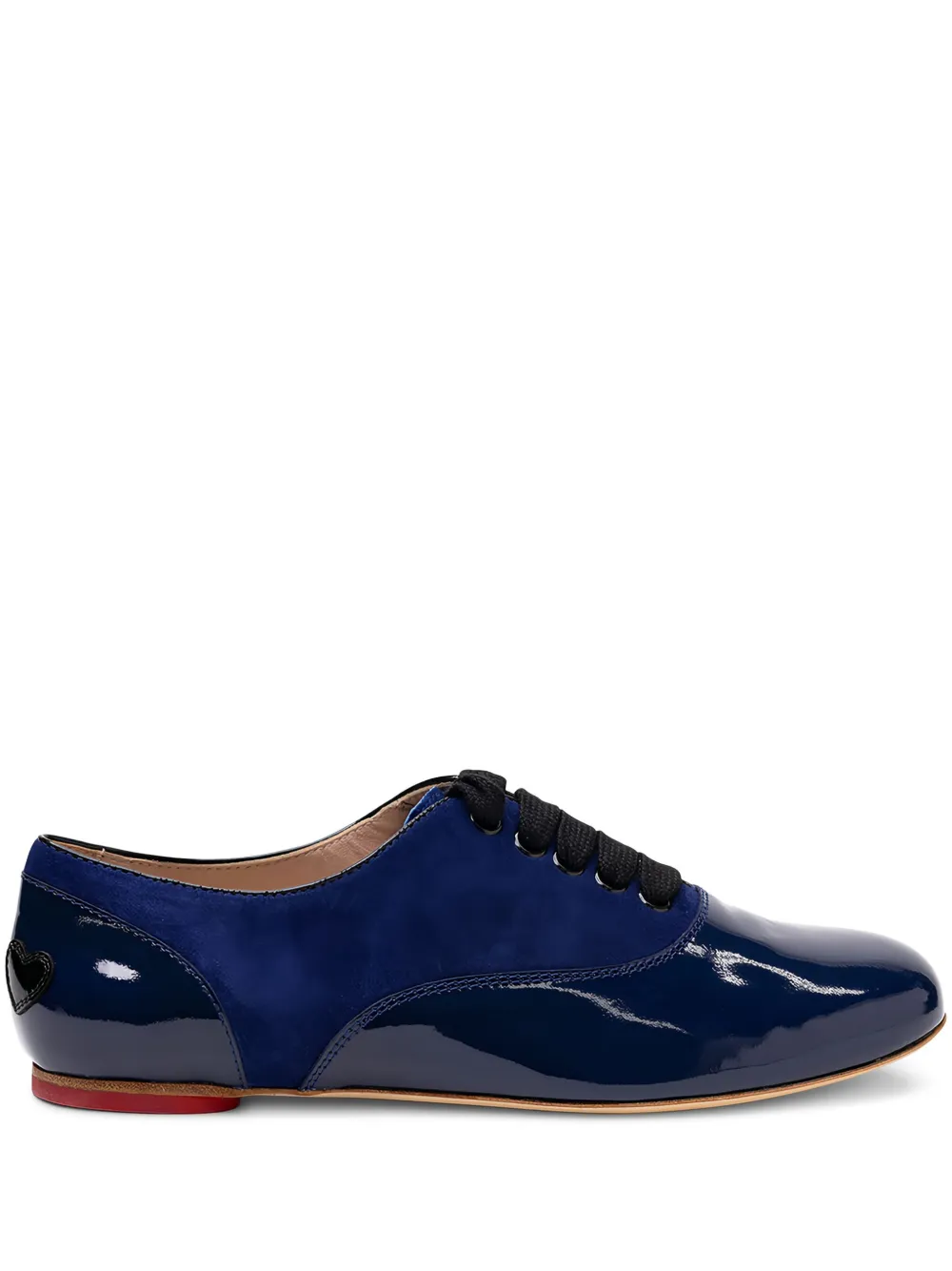 Hogan patent heart detail Oxford shoes Blue