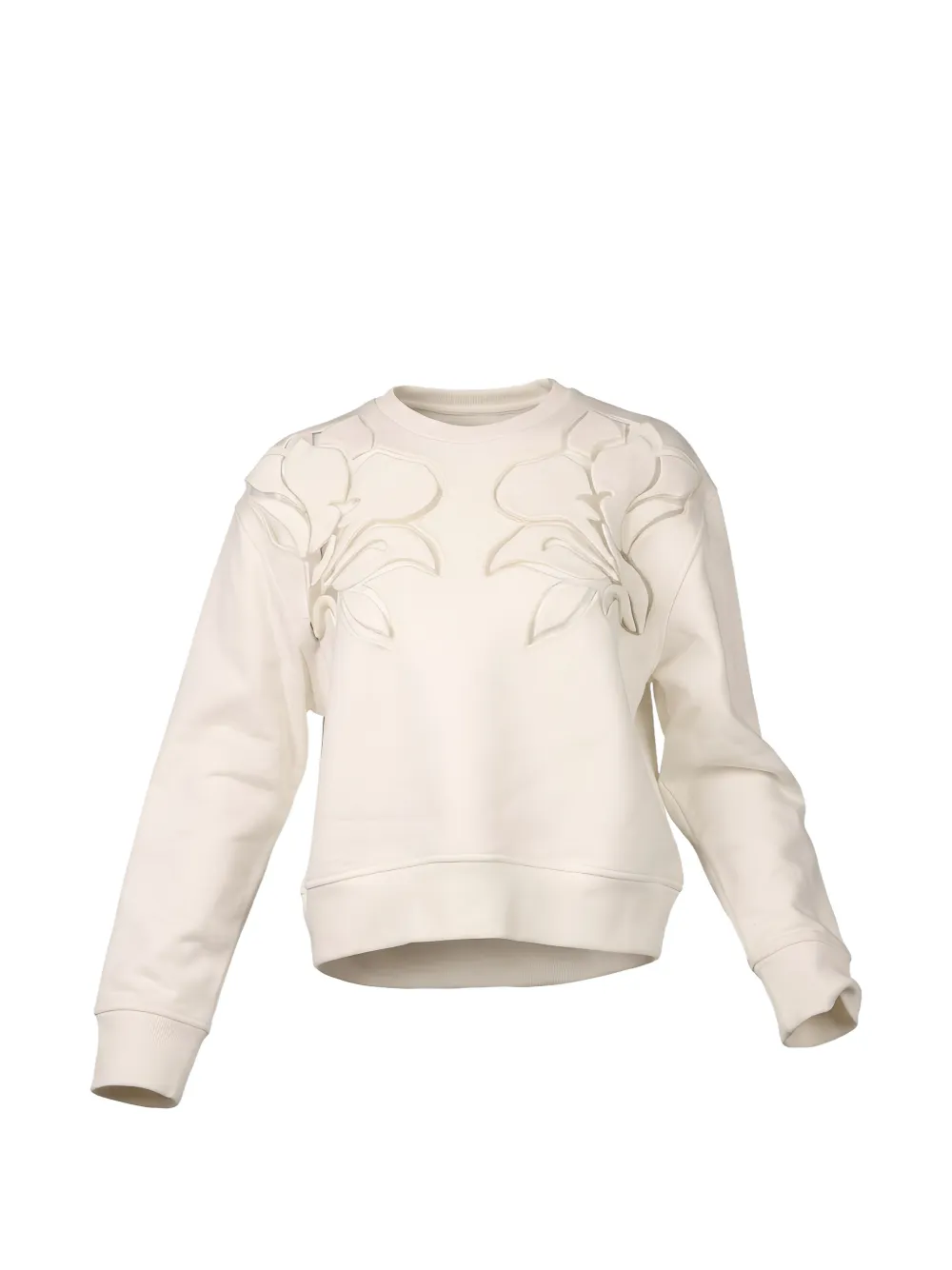 Valentino Garavani floral-appliqué sweatshirt - Toni neutri