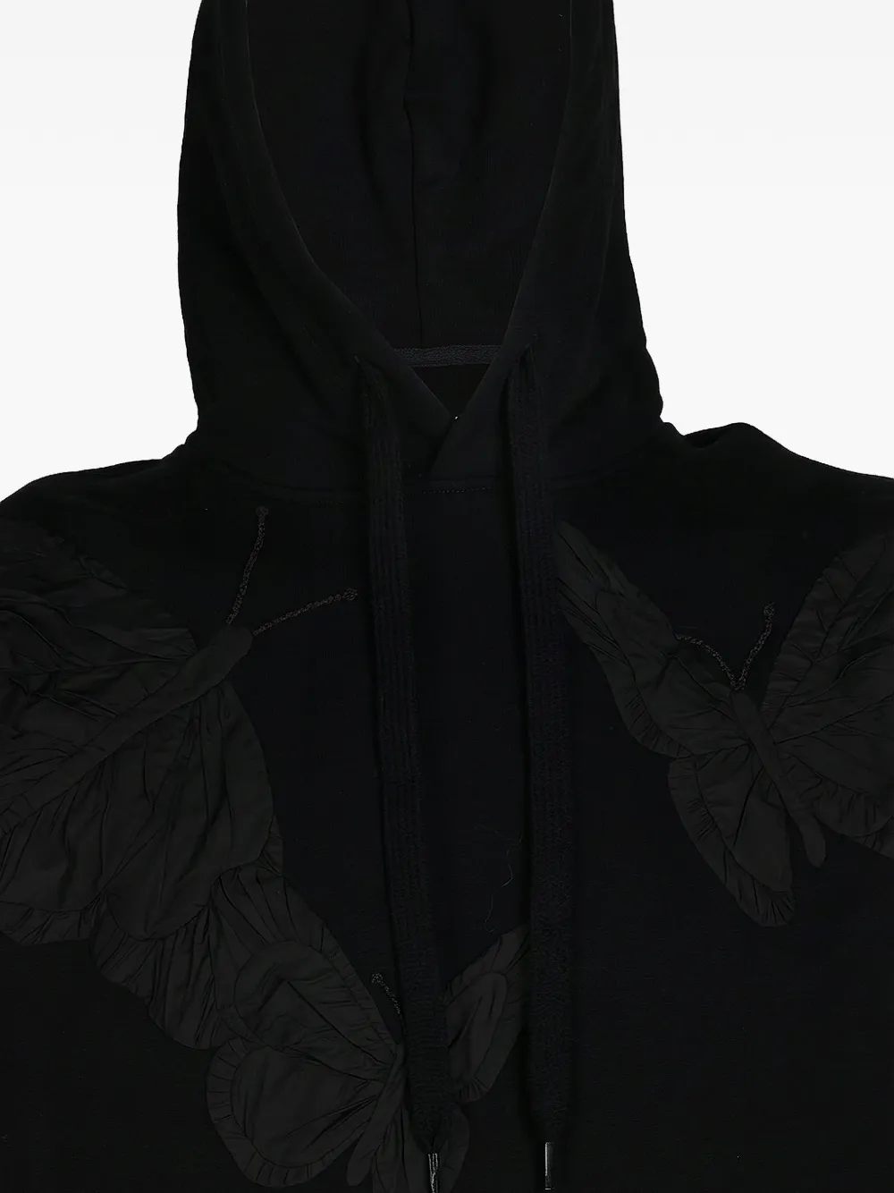 Valentino Garavani Butterfly mouwloze hoodie Zwart