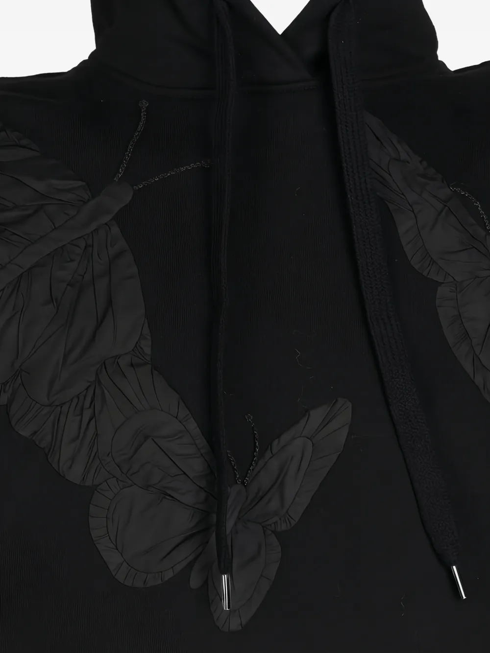 Valentino Garavani Butterfly mouwloze hoodie Zwart